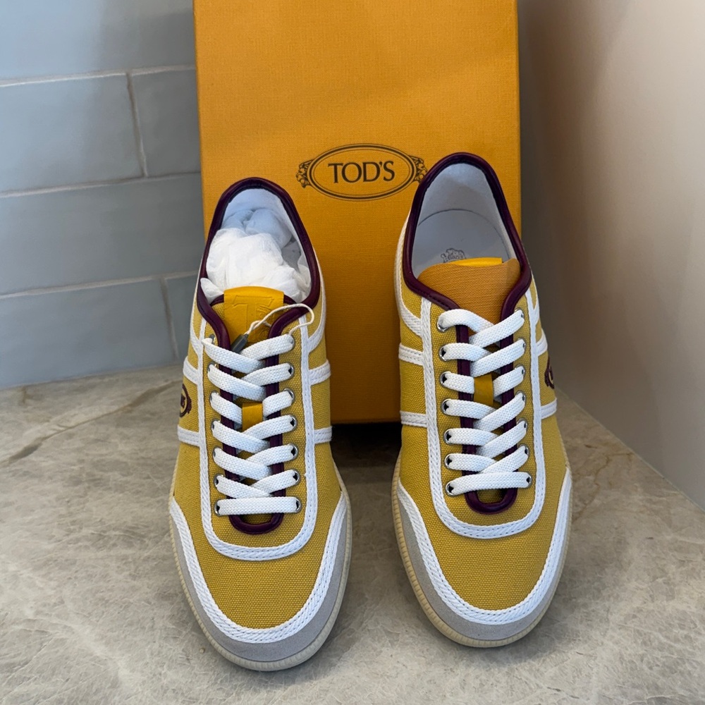 Tod's Yellow and White Women’s Sneakers